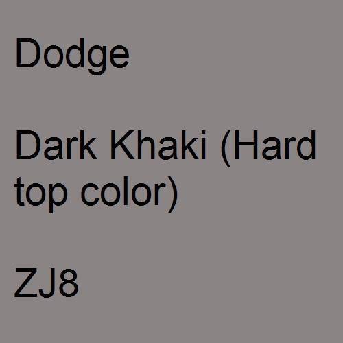 Dodge, Dark Khaki (Hard top color), ZJ8.
